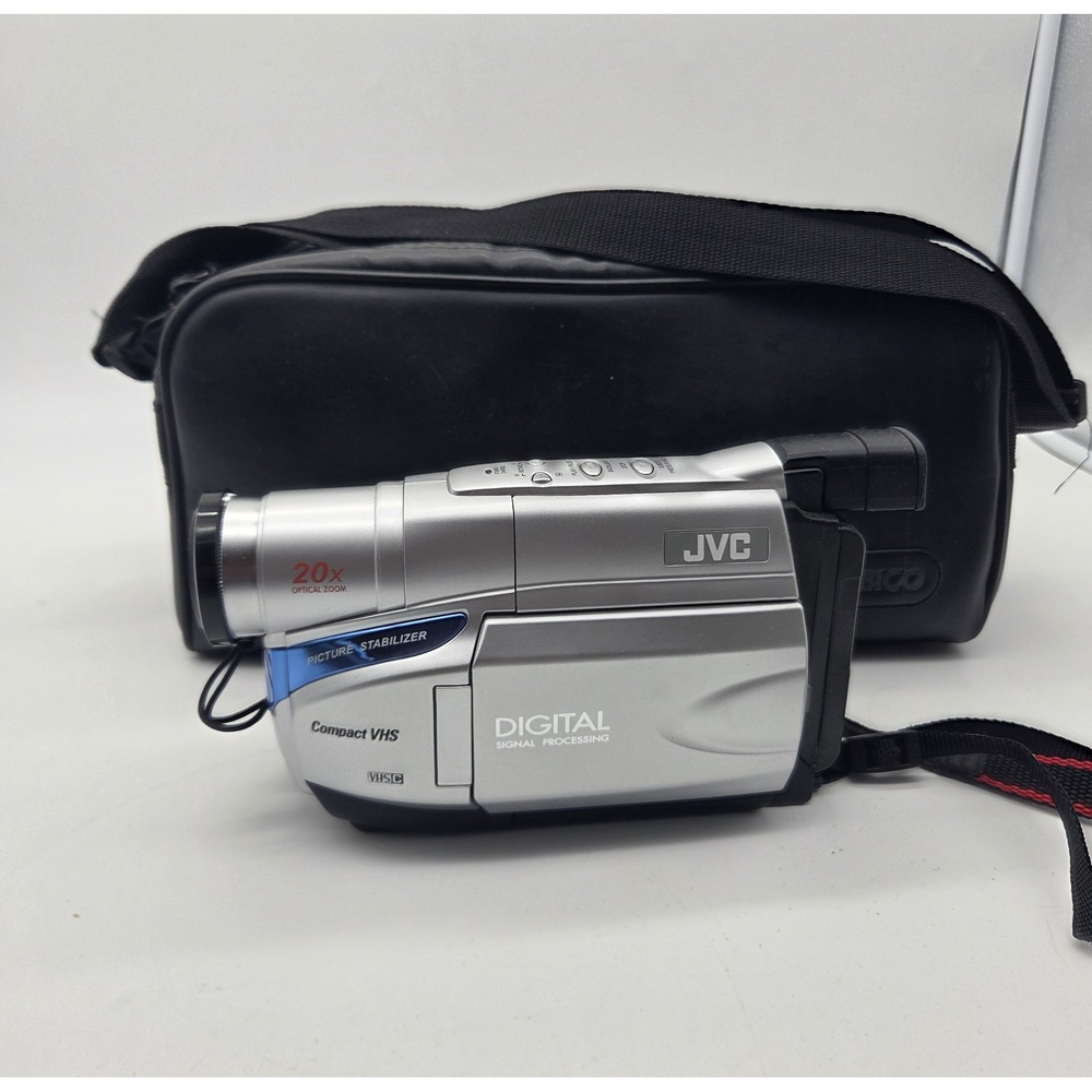 UNTESTED JVC GR-AXM18U Camcorder 2.5" LCD Screen 20x Zoom VHS-C VCR Tape W/ Case